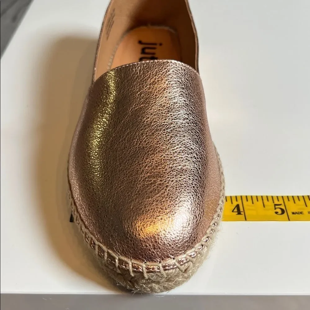 JUTELIA Women’s Made in Spain Espadrilles - Leather  Rosegold